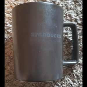 Matte Starbuck Coffee Cup Black with Black etching